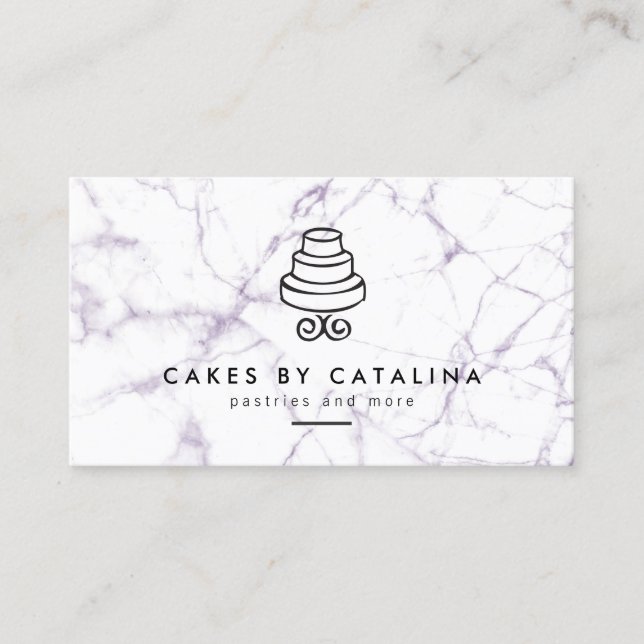 Cartão De Visita Logotipo de bolinho em camadas Vintage na padaria  (Frente)