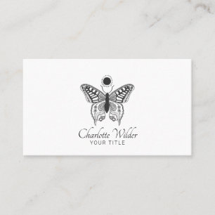 Cartão De Visita Logotipo de Borboleta Celestial