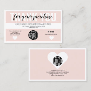 Cartão De Visita Logotipo de borda cor-de-rosa pincelada Pedido pel
