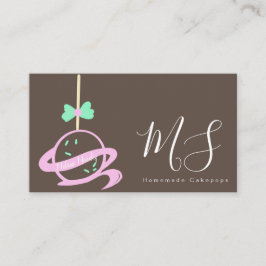 Cartão De Visita Logotipo de Cakepop Arco Estandarte Decoração de B
