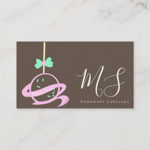 Cartão De Visita Logotipo de Cakepop Arco Estandarte Decoração de B