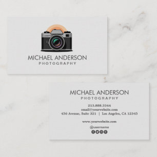 Cartão De Visita logotipo de câmera de fotógrafo profissional Fotog