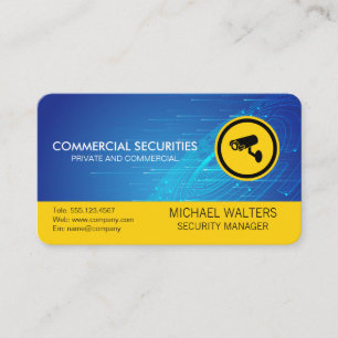 Cartão De Visita Logotipo de Câmera de Segurança Tecnologia de IA