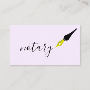 Cartão De Visita Logotipo de Caneta de agente notário Escritor de