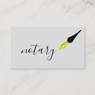 Cartão De Visita Logotipo de Caneta de agente notário Escritor de