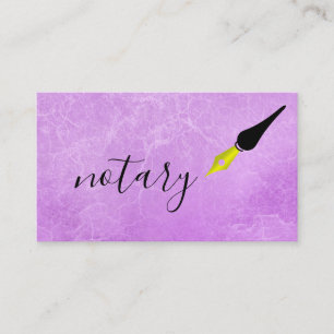 Cartão De Visita Logotipo de Caneta de agente notário Escritor de 