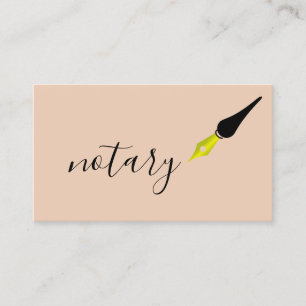 Cartão De Visita Logotipo de Caneta de agente notário Escritor de