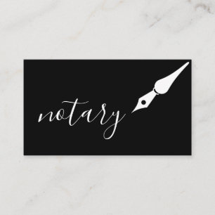 Cartão De Visita Logotipo de Caneta de agente notário Escritor de c