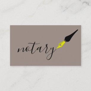 Cartão De Visita Logotipo de Caneta de agente notário Escritor de c