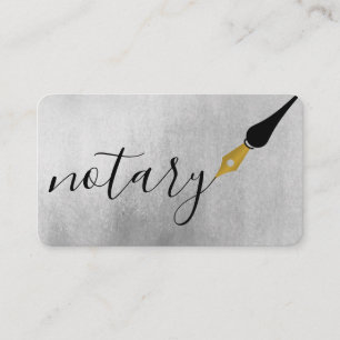 Cartão De Visita Logotipo de Caneta de agente notário Escritor de c
