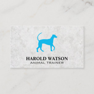 Cartão De Visita Logotipo de Cão Azul