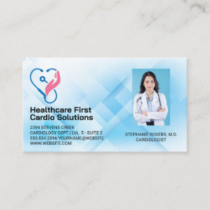 Cartão De Visita Logotipo de Cardiologia   Medicina   Médico