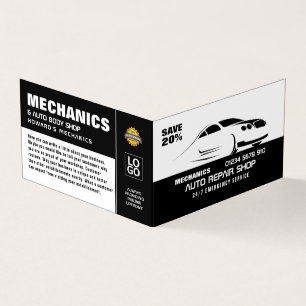 Cartão De Visita Logotipo de carro elegante, Auto Mechanical & Repa