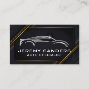 Cartão De Visita Logotipo de Carro Esportivo Cuidado Automotivo