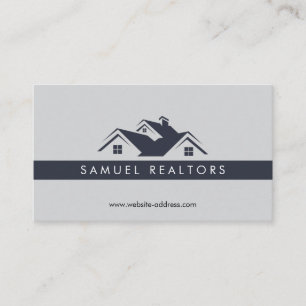 Cartão De Visita Logotipo de casa de imobiliária moderno e elegante