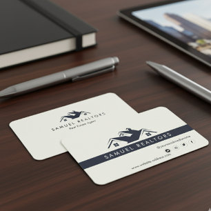 Cartão De Visita Logotipo de Casa de Imóveis Moderno e Elegante Bra