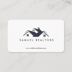 Cartão De Visita Logotipo de Casa de Imóveis Moderno e Elegante Per