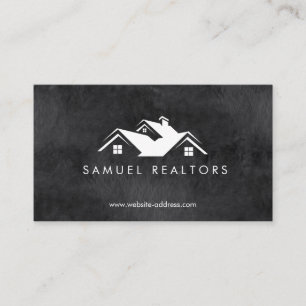 Cartão De Visita Logotipo de Casa de Imóveis Moderno e Elegante Per
