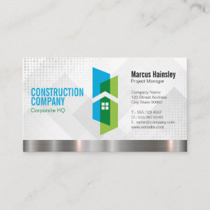 Cartão De Visita Logotipo de Casas de Construção Arquiteto Constr