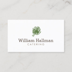 Cartão De Visita Logotipo de catering do Impressão da tela Artichok