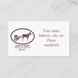 Cartão De Visita Logotipo de Cavalo e Bolsa