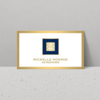 Logotipo de chave grego moderno Dourado/Marinho Az