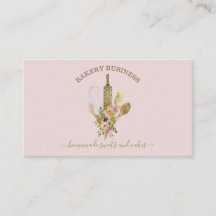 logotipo de chef de panificação floral rústico ali