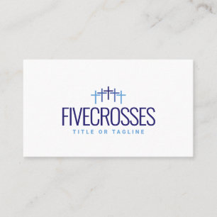 Cartão De Visita Logotipo de Cinco Cruzes de Cores Personalizadas