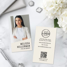 Logotipo de Código QR de Foto Profissional Vertica