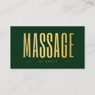 Cartão De Visita Logotipo de Código QR de Terapeuta de Massagem Ver