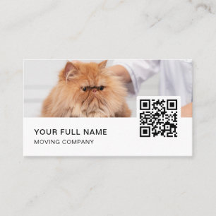 Cartão De Visita Logotipo de código QR do processador de poetas