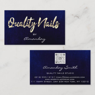 Cartão De Visita Logotipo de código QR do Script Nail de Qualidade