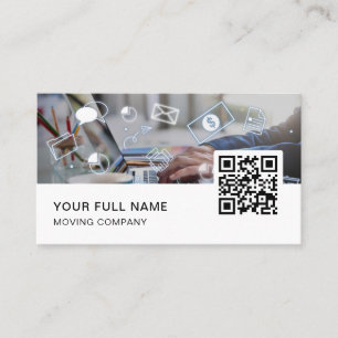 Cartão De Visita Logotipo de código QR do Social Media Manager