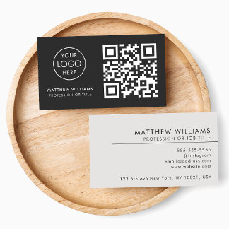 Cartão De Visita Logotipo de código QR profissional do arquiteto Mo