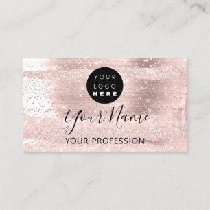 Cartão De Visita Logotipo de Confetti de Rosa de Artista de Composi