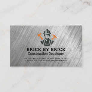 Cartão De Visita Logotipo de Construção Construtor Propriedades
