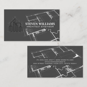 Cartão De Visita Logotipo de construção do arquiteto   Esquemas