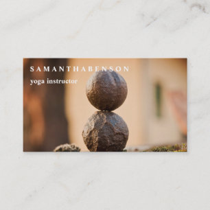 Cartão De Visita Logotipo de cor de água elegante Zen Yoga Healing 