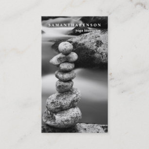 Cartão De Visita Logotipo de cor de água elegante Zen Yoga Healing 