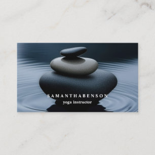 Cartão De Visita Logotipo de cor de água elegante Zen Yoga Healing 