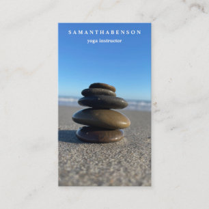Cartão De Visita Logotipo de cor de água elegante Zen Yoga Healing 