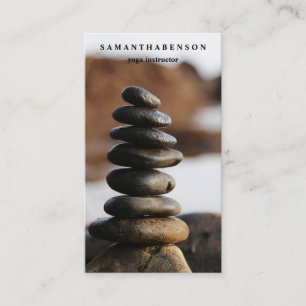 Cartão De Visita Logotipo de cor de água elegante Zen Yoga Healing 