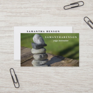 Cartão De Visita Logotipo de cor de água elegante Zen Yoga Healing 