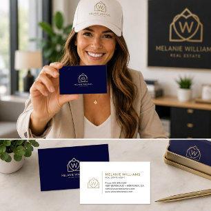 Cartão De Visita Logotipo de Corretor de Imóveis Promocional Modern