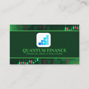 Cartão De Visita Logotipo de Crescimento Financeiro Ação Invest