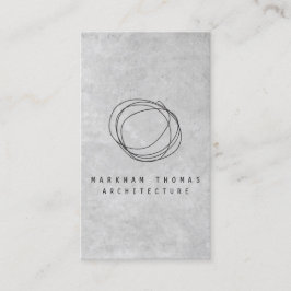 Cartão De Visita Logotipo de Criptografia do Designer no Concreto d