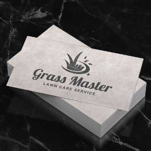 Cartão De Visita Logotipo de Cuidados com o Relvado Vintage Profiss