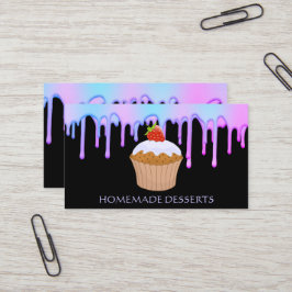 Cartão De Visita Logotipo de Cupcake Chef de Padaria,fofo