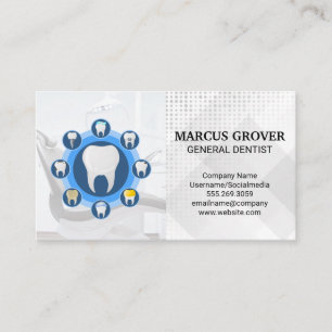 Cartão De Visita Logotipo de Dente Ilustrações Odontológicas
