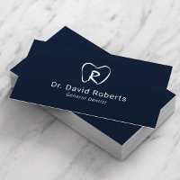 Logotipo de dente personalizado naval azul Dentist